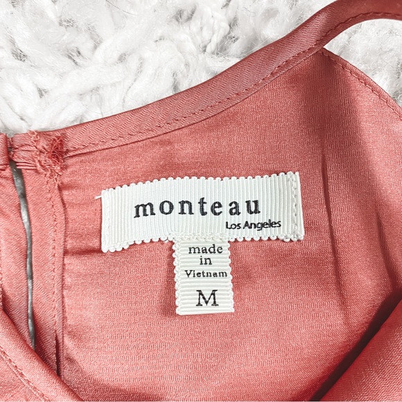 Monteau Pink Scalloped Tank Top/Sleeveless Blouse Size Medium - Picture 4 of 9